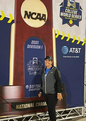 Sheila McGuire at College World Series 2021