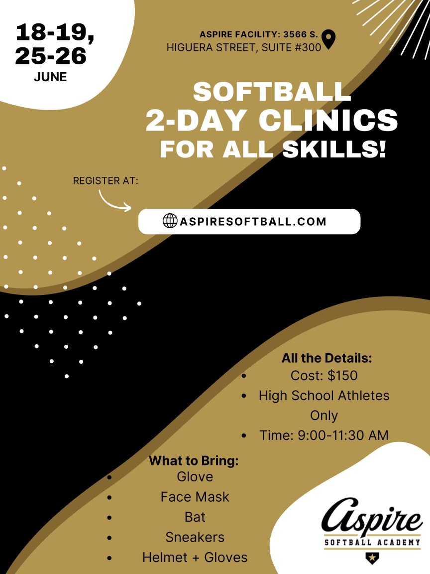 Aspire 2 day June softball clinic session 2